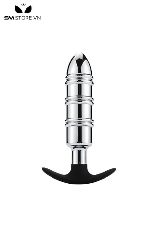 SMT1059 - Butt plug inox không gỉ cắm hậu môn dài 16cm hình viên đạn