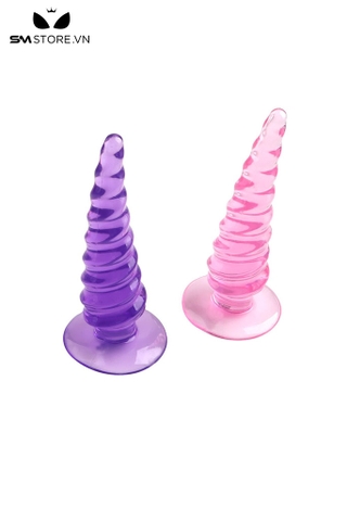 SMT996 - Butt plug hậu môn silicon hình tháp xoắn ốc dài 11.3cm