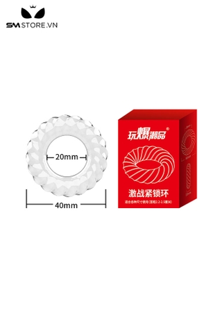 SMT629 - Corking kim cương màu trắng trong suốt đường kính 40mm