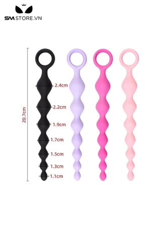 SMT402 - Anal beads đồ chơi hậu môn silicon dạng hạt dài 20.7cm