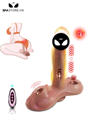 SMT2363 - Dương vật giả có đế với chức năng rung và sưởi ấm dài 22cm