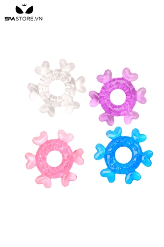 SMT2421 - Vòng đeo dương vật silicon hình trái tim dài 5.5cm