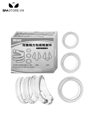 SMT458 - Set 4 vòng đeo dương vật chất liệu silicon dài 35mm