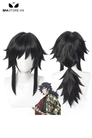 SMP150 - Tóc giả anime hòa trang thành Tomioka Yoshio bím buộc