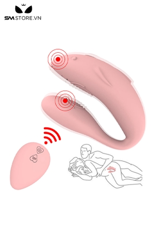 SMT2731 - Trứng rung 2 đầu hình chữ U có gai mềm dài 76mm