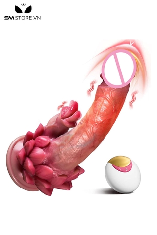 SMT2715 - Dương vật giả rung thụt liếm và sưởi ấm điều khiển xa