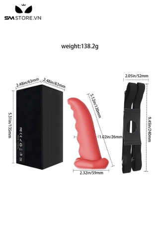 SMT1925 - Lưỡi rung silicon có quai đeo đường kính 59mm