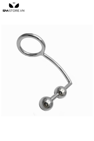 SMT2252 - Vòng đeo dương vật có anal hook 2 tầng inox không gỉ