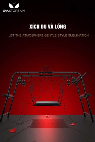 SMT992 - Xích đu BDSM cố định tư thế trói tay chân kèm đệm ngồi