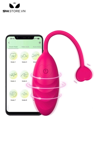 SMT2726 - Trứng rung điều khiển qua APP có đầu hình trái tim sạc điện