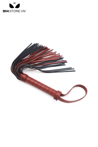 SMT254 - Roi tình yêu flogger bằng da màu đỏ đô dài 52cm