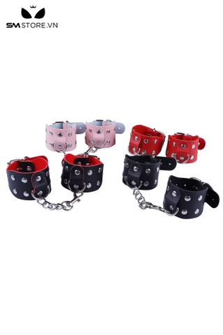 SMT2459 - Còng tay tình yêu đính đinh tán có nấc điều chỉnh dài 25cm