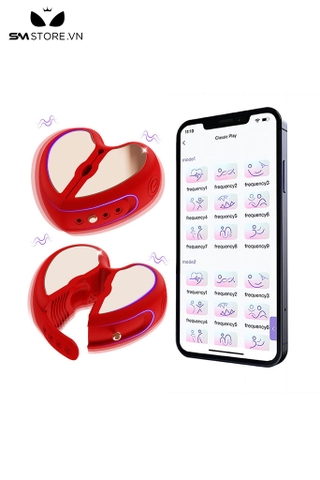 SMT1975 - Máy rung núm vú trái tim điều khiển qua APP sạc điện