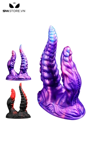 SMT2951 - Dương vật giả 2 đầu có xúc tu silicon dài 22cm