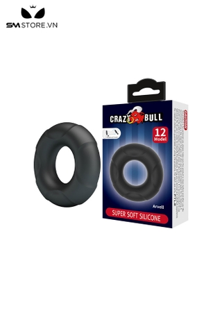 SMT801 - Vòng đeo dương vật silicon màu đen đường kính 60mm