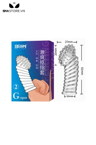 SMT724 - Bao cao su ngón tay có gai kích thích điểm G dài 82mm