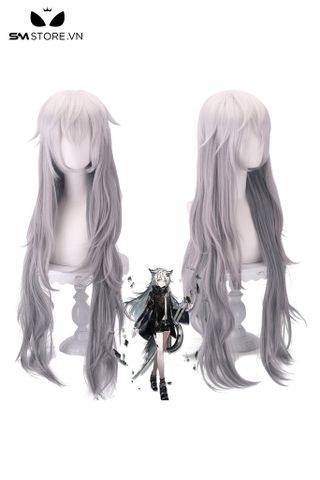 SMP164 - Tóc giả hóa trang Arknights Lappland màu xám xoăn dài 100cm