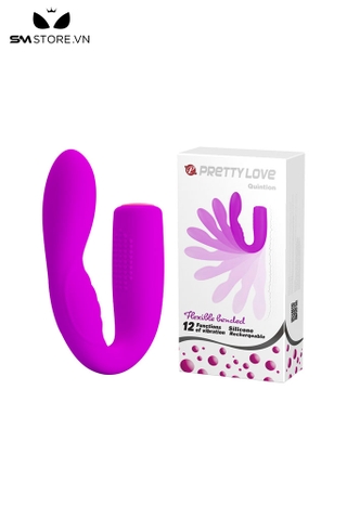 SMT1838 - Máy rung có 12 tần số thiết kế chữ U Pretty love dài 14cm