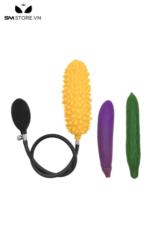 SMT2384 - Anal pump bơm tay ngụy trang hoa quả silicon dài 19.5cm