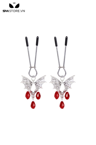 SMT2049 - Kẹp núm vú dạng thít mix kèm cánh rơi dài 11cm