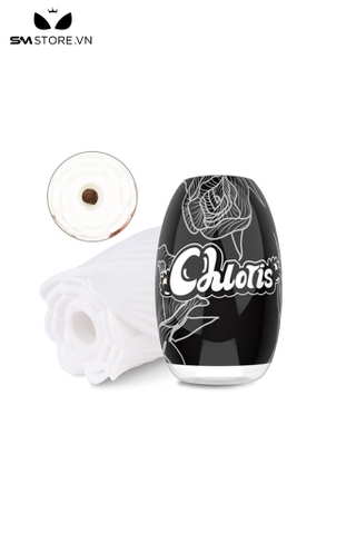 SMT2244 - Cốc thủ dâm mini silicon trắng hình bông hoa dài 91mm