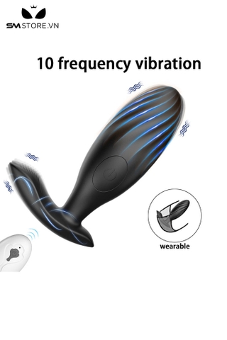 SMT2354 - Máy rung hậu môn kèm sốc điện điều khiển từ xa có 10 tần số