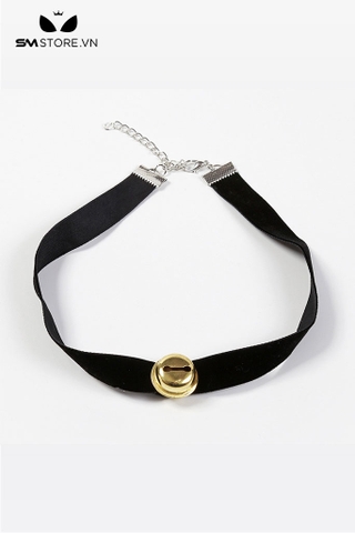 SMP089 - Vòng cổ chocker dây vải gắn chuông