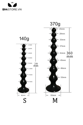 SMT2960 - Anal bead silicon mềm dẻo dính tường dài 25 và 36cm