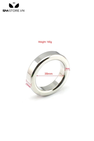 SMT560 - Vòng đeo dương vật inox bản vuông trơn nhẵn với 4 size