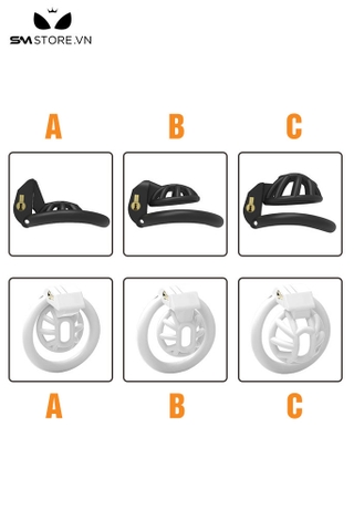 SMT2688 - Khóa dương vật nhựa nắp nồi có lỗ thoáng khí có 3 kích cỡ