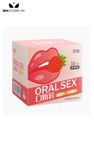 SMT1238 - Bao cao su tình yêu bằng miệng hương dâu tự nhiên