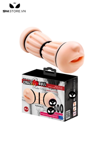 SMT2561 - Miệng giả mix kèm âm đạo giả silicon có 3 vòng đeo