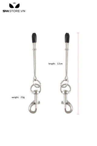 SMT1752 - Kẹp núm vú thiết kế hình móc kim loại dài 12cm