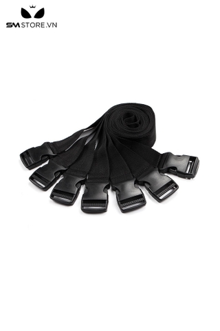 SMT606 - Bộ 7 dây trói quanh người polyester chịu lực tốt màu đen