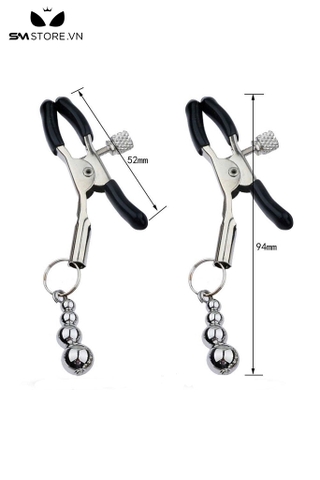 SMT2636 - Kẹp núm vú inox có nấc chỉnh mix kèm 5 chuông