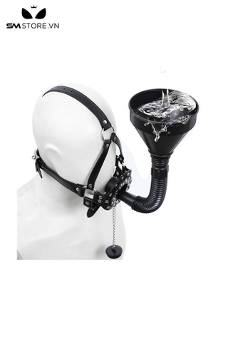 SMT228 - Khóa miệng mouth gag thiết kế dây đeo kèm ống phễu