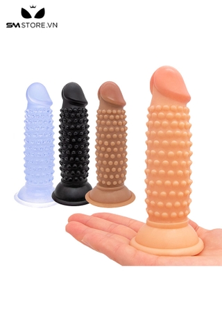 SMT128 - Dương vật giả có gai silicon mềm bẻ cong dài 13.3cm