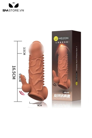 SMT1444 - Bao cao su đôn dên nâu có rung đường kính 4cm