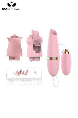 SMT2233 - Trứng rung xoay liếm mút đa tần số sạc điện dài 13.8cm