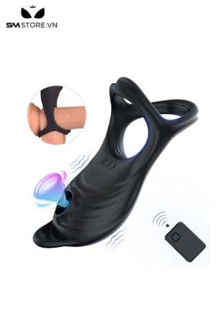 SMT2717 - Vòng đeo dương vật rung hút có 5 chế độ sạc điện