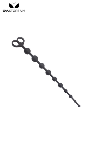 SMT418 - Anal beads silicon dạng dây thiết kế 10 nút tròn màu đen