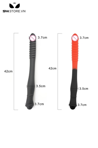 SMT1614 - Dương vật giả 2 đầu silicon uốn cong được dài 42mm