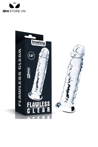 SMT1908 - Dương vật giả silicon Lovetoy trong suốt dài 18cm