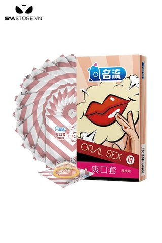 SMT1235 - Bao cao su quan hệ bằng miệng hộp 10 gói hương anh đào