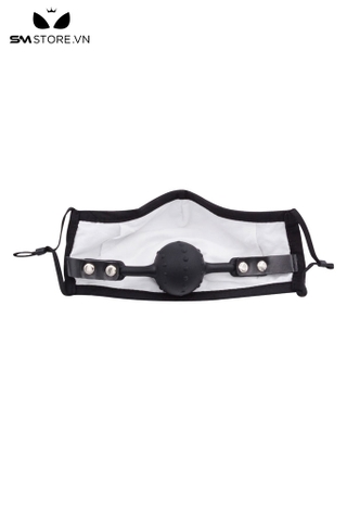 SMT1017 - Đồ bịt miệng khẩu trang kèm ball gag silicon có gai nhỏ