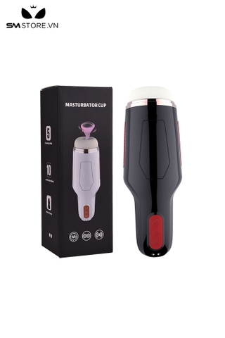 SMT539 - Máy thủ dâm silicon tự động co thắt dài 27cm màu đen