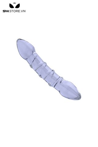 SMT925 - Dương vật giả 2 đầu hình xoắn ốc bằng thủy tinh dài 17cm