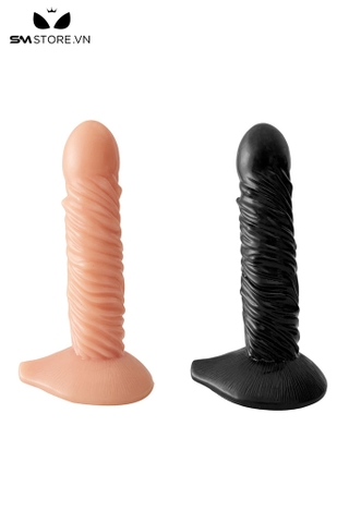 SMT2445 - Dương vật giả silicon dính tường có vân chéo dài 22cm