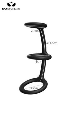 SMT2801 - Vòng đeo dương vật với 3 vòng silicon co giãn cao