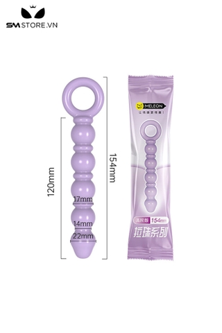 SMT1439 - Anal bead dạng chuỗi bằng nhựa màu tím có 5 tầng